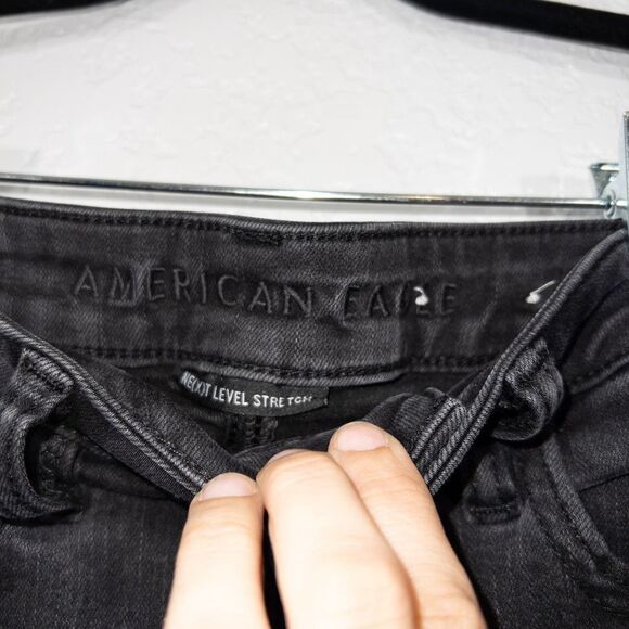 American Eagle Black Super Hi-Rise Jeggings Size 0 - Picture 6 of 9
